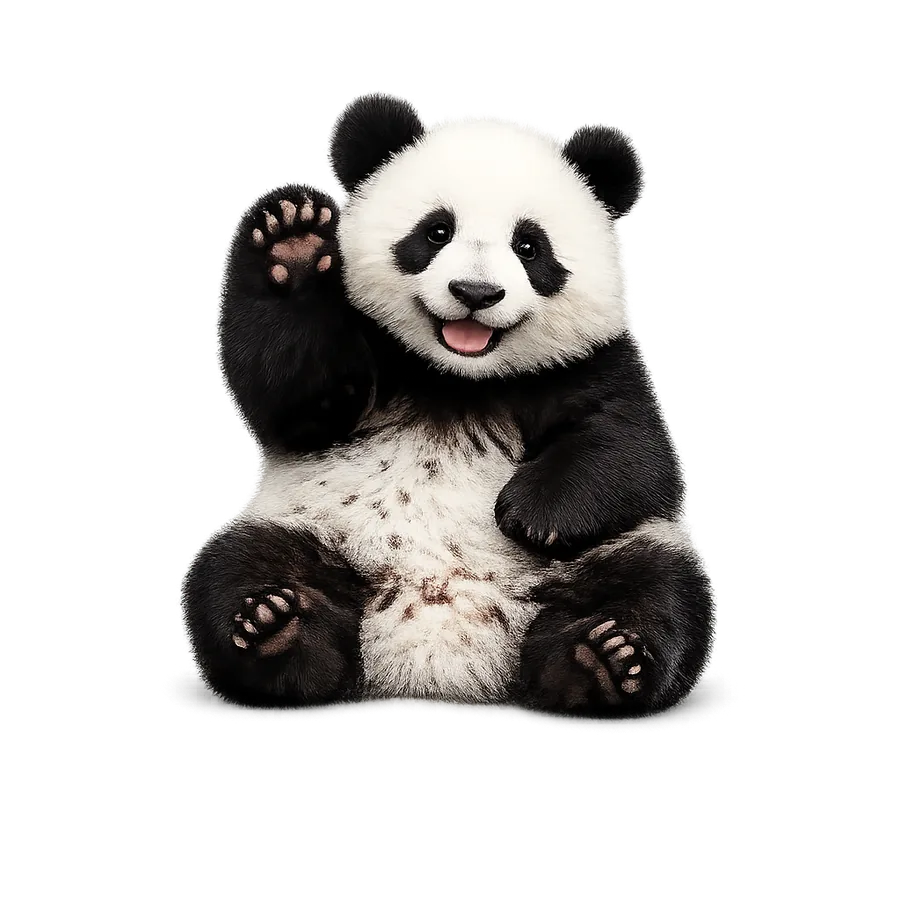Логотип Panda Casino — панда-маскот